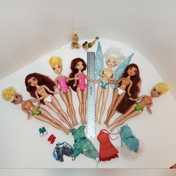 Lot of 7 Disney Tinkerbell Dolls Tinker bell dolls faries #6 - Picture 10 of 12